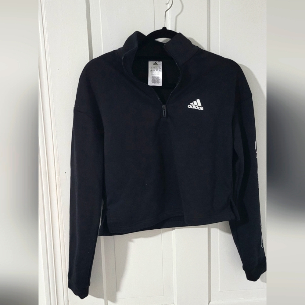 Adidas long sleeve crop top sweatshirt